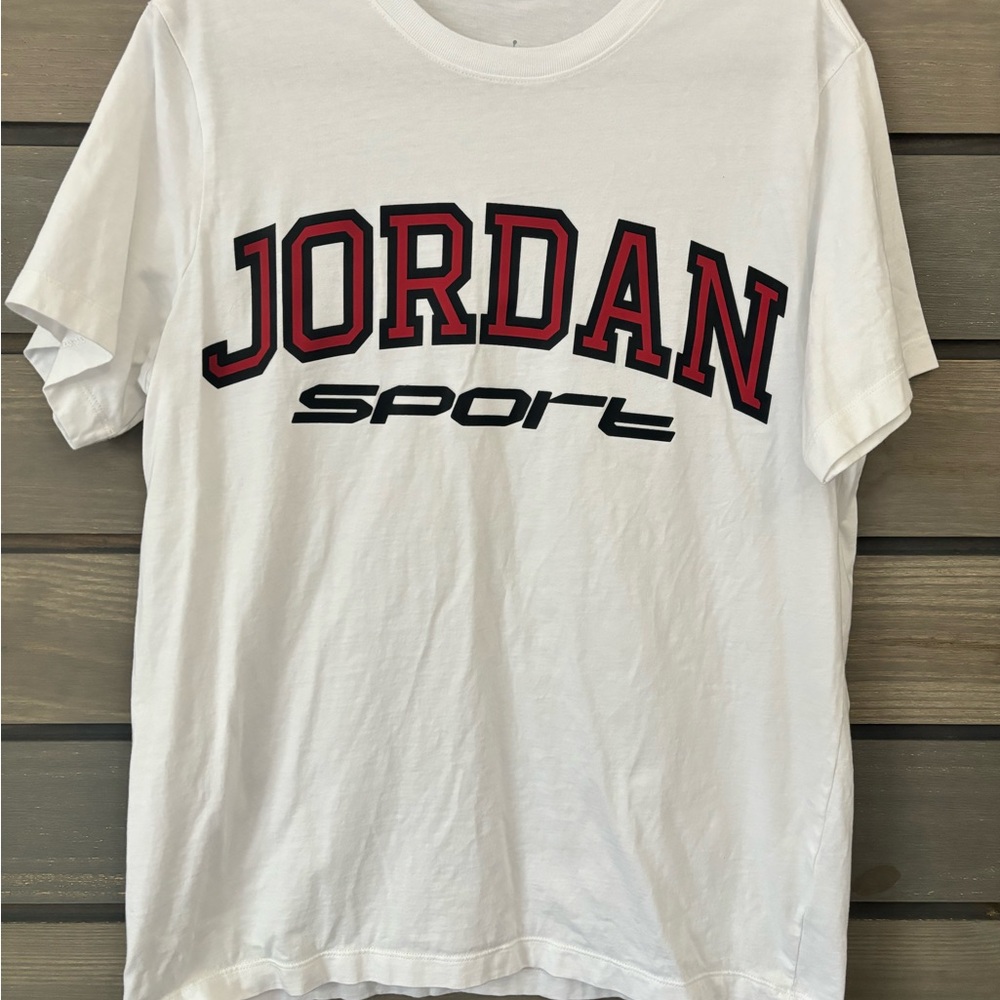 Nike White and Red Graphic Tee